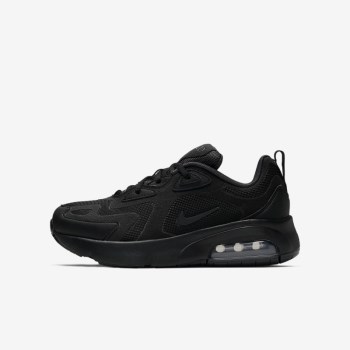 Nike Air Max 200 - Nagyobb Gyerek Air Max Trainers - Fekete/Sötét Szürke